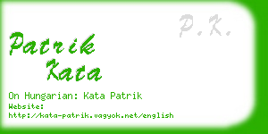 patrik kata business card